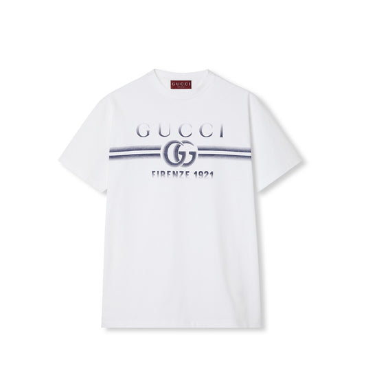 Gucci Cotton Jersey T-shirt with Gucci Print