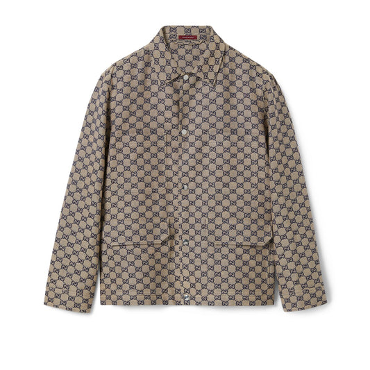 Gucci GG Linen Blend Canvas Jacket