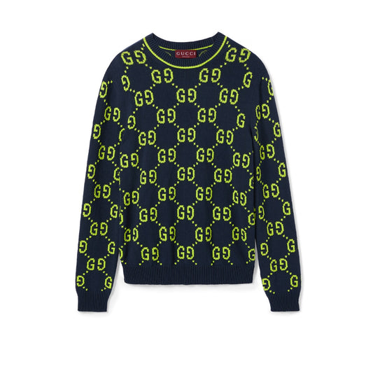 Gucci GG Cotton Jacquard Crewneck Sweater