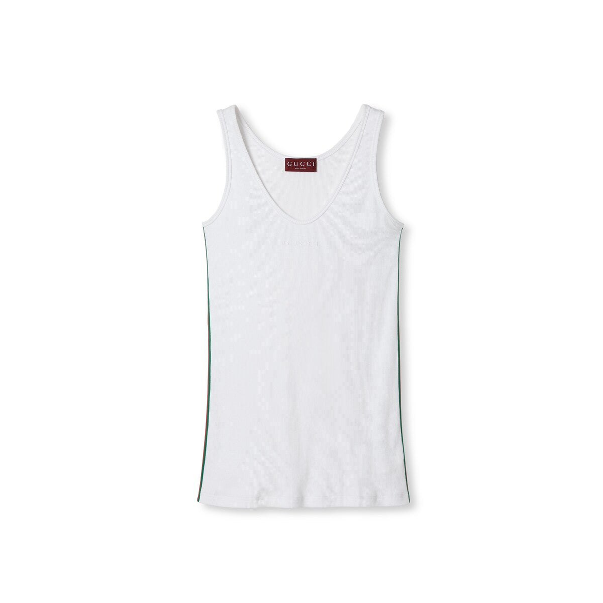 Gucci Cotton Jersey Tank Top with Web