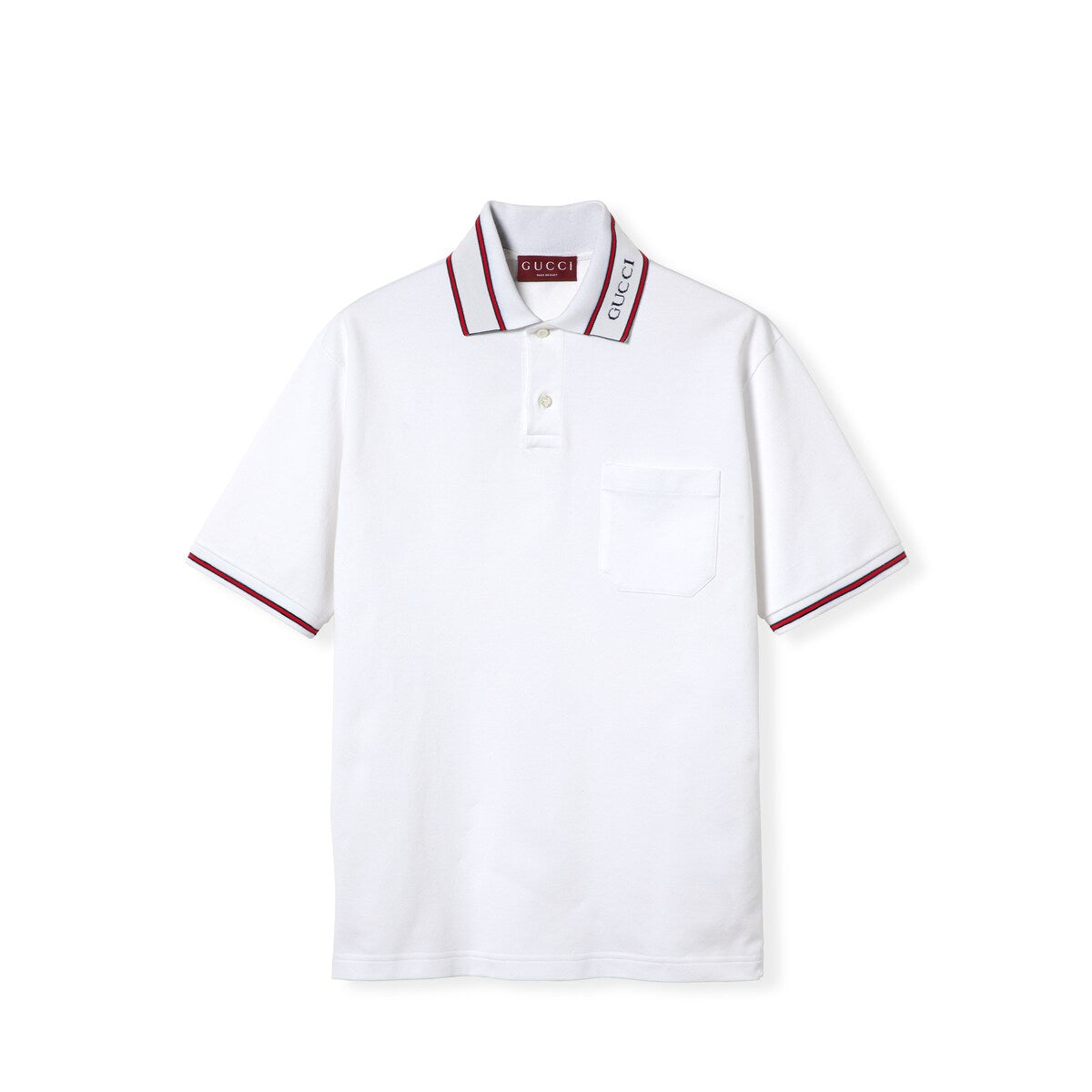 Gucci Cotton Piquet Polo Shirt with Web