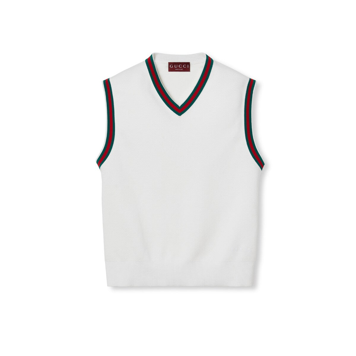 Gucci Cotton Knit Vest with Web