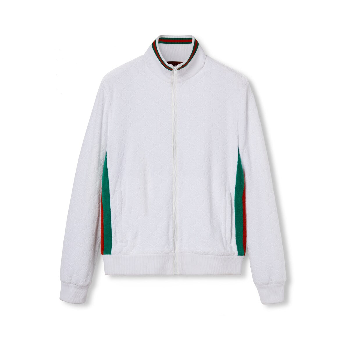 Gucci GG Terry Cloth zip Jacket with Web