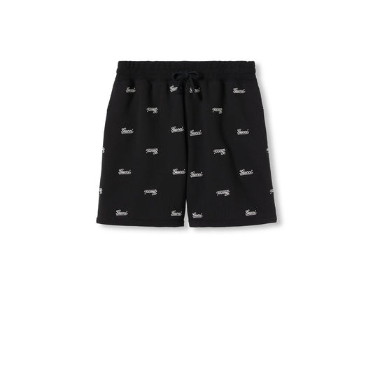 Gucci Cotton Jersey Shorts with Embroidery