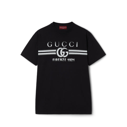 Gucci Cotton Jersey T-shirt with Gucci Print