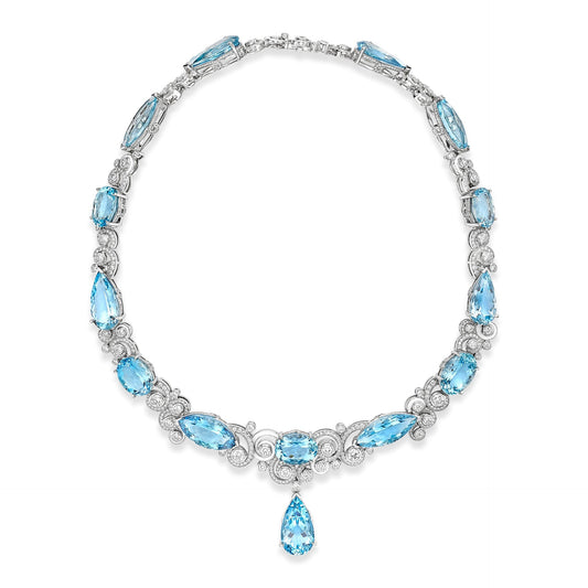 A Family Journey Geneva Aquamarine Necklace