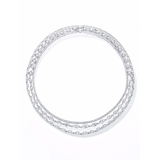 The Tide Triple Row Diamond Collar