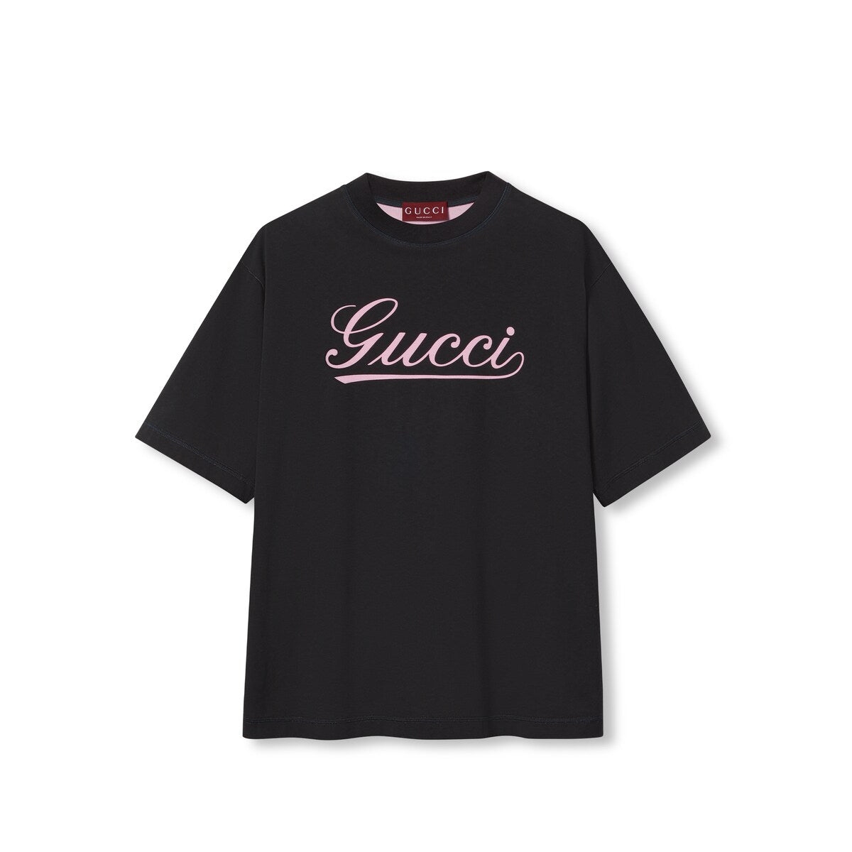 Gucci Cotton T-shirt with Gucci Script Print