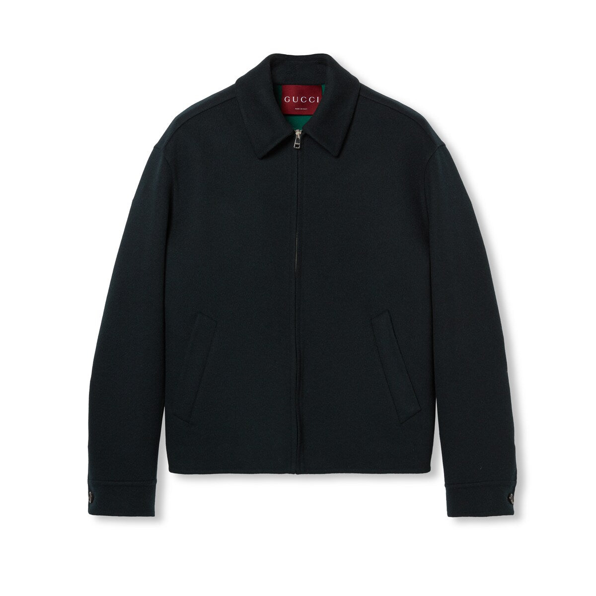 Gucci Wool zip Jacket with Gucci Jacquard