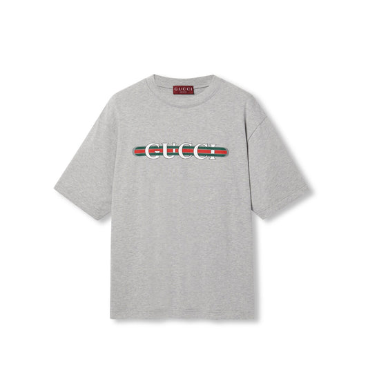 Gucci Cotton Jersey T-shirt with Gucci Print