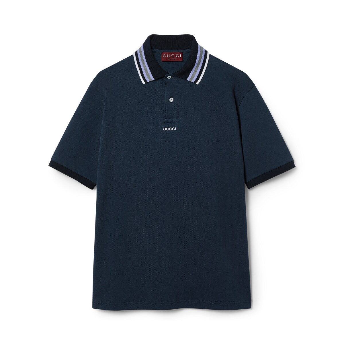 Gucci Cotton Polo Shirt with Embroidery