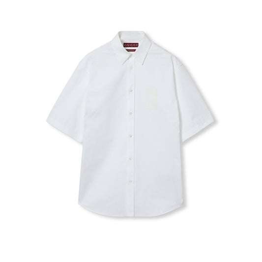 Gucci Cotton Poplin Shirt with Gucci Print