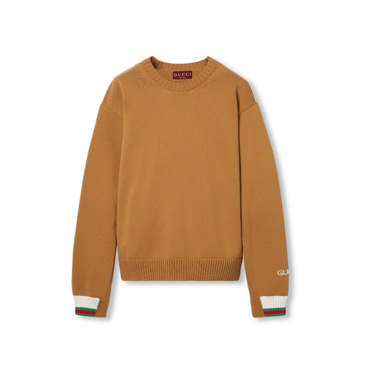 Gucci Cotton Sweater with Gucci Intarsia