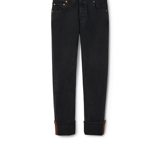 Gucci Denim Pant with Web
