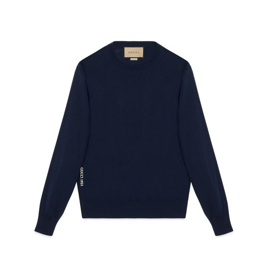 Gucci Wool Jumper with Gucci Embroidery