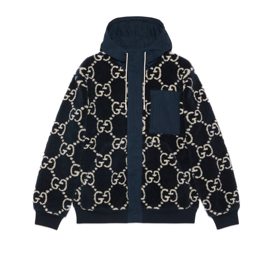 Gucci GG Fuzzy Fabric Jacquard Jacket