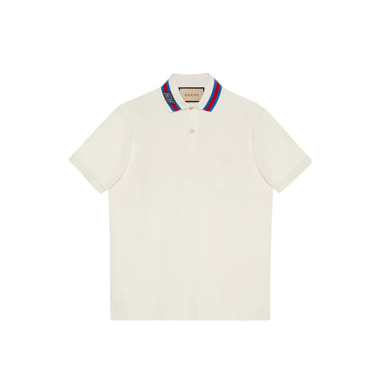 Gucci Cotton Piquet Polo with Square GG