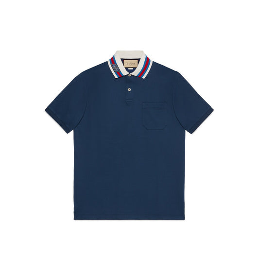 Gucci Cotton Piquet Polo with Square GG