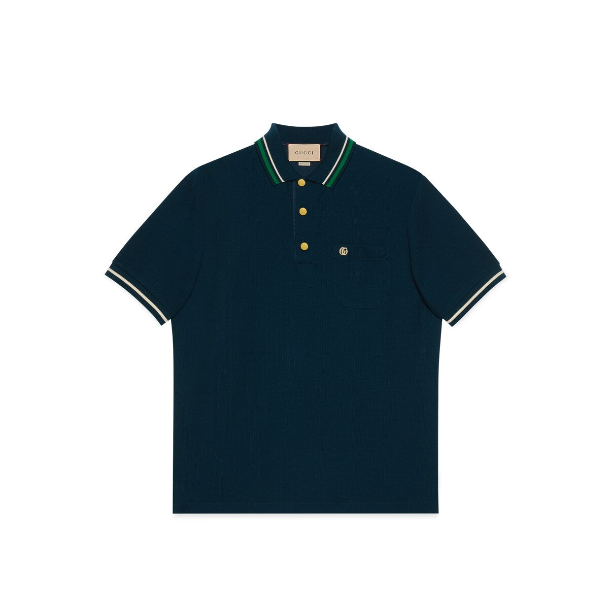 Gucci Wool Cotton Jersey Polo Shirt