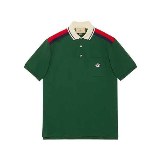 Gucci Cotton Polo with Interlocking G