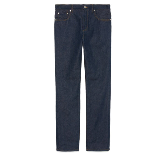 Gucci Denim Trousers with GG Embossed Detail