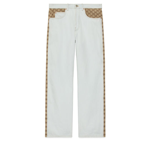 Gucci Washed Organic Denim Trouser with GG