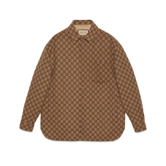 Gucci GG Wool Flannel Padded Overshirt