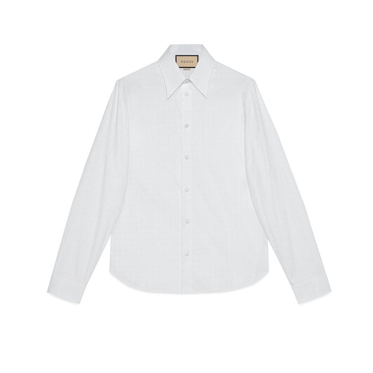 Gucci Horsebit Jacquard Cotton Shirt