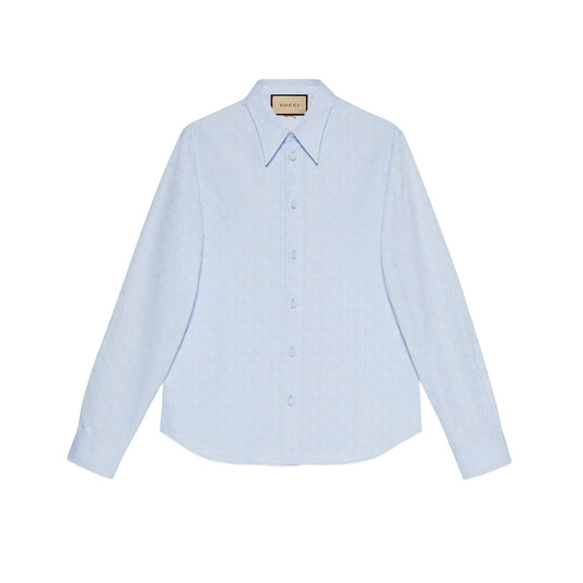 Gucci Horsebit Jacquard Cotton Shirt