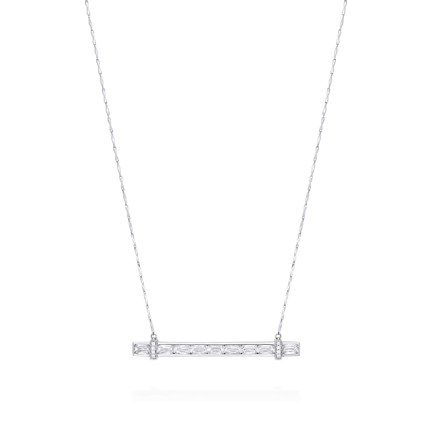 Trapeze Ashoka Diamond Pendant Necklace