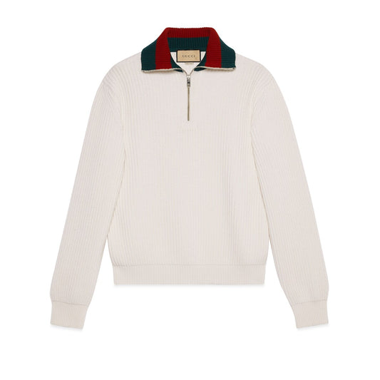 Gucci Knit Wool Jumper with Web