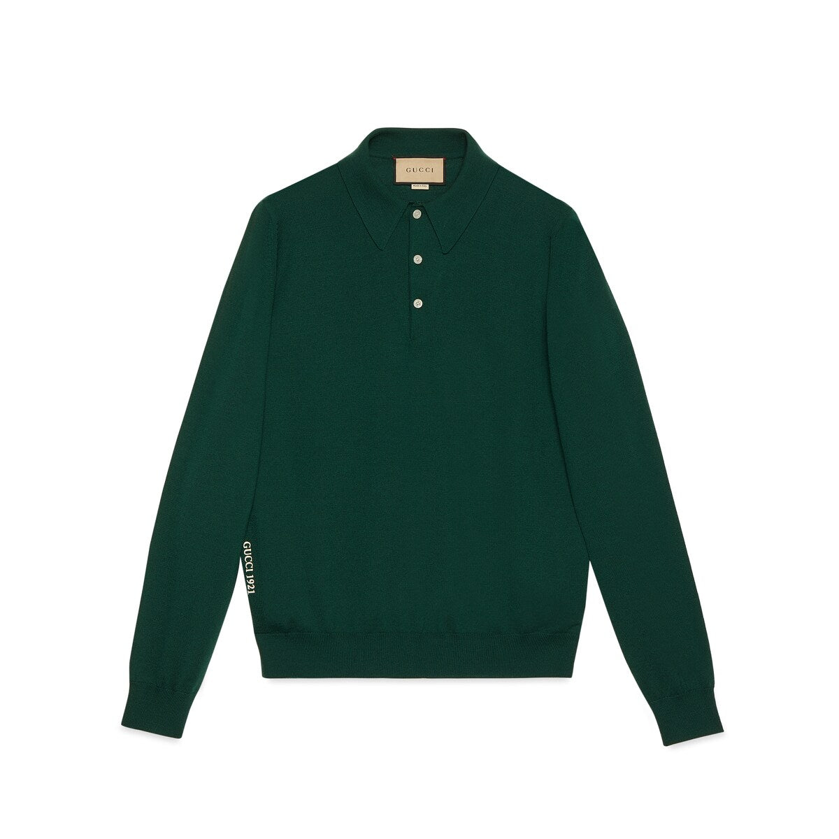 Gucci Wool Polo Shirt with Embroidery