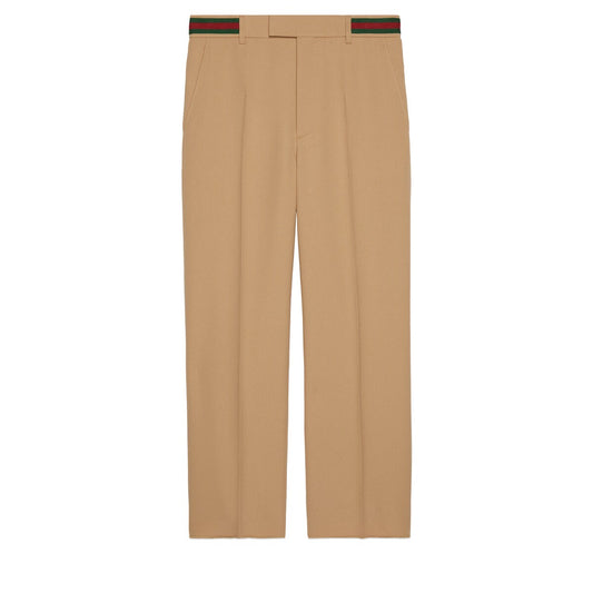 Gucci Fluid Drill Trouser with Web Detail