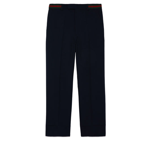 Gucci Fluid Drill Trouser with Web Detail