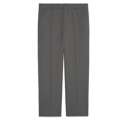 Gucci GG Polyester Trousers with Web Label