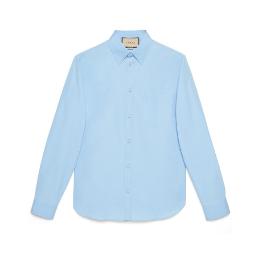 Gucci Poplin Cotton Shirt with Embroidery