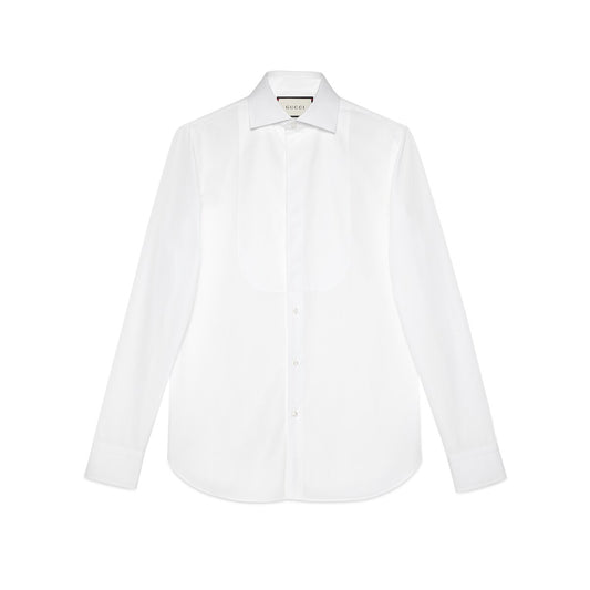 Gucci Sea Island Cotton Plastron Shirt