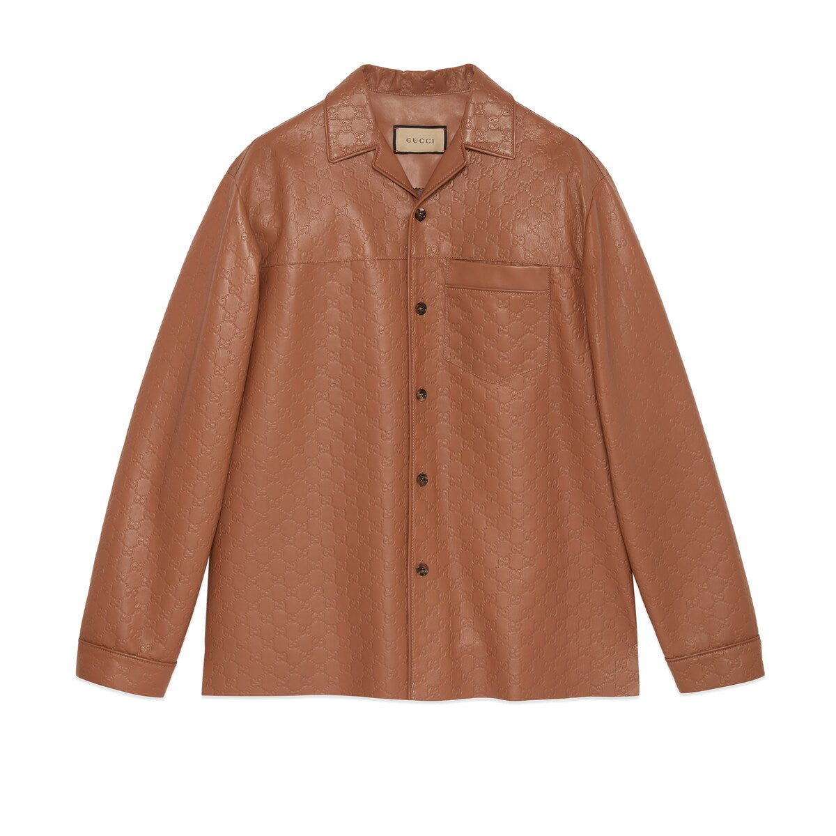 Gucci GG Embossed Leather Shirt