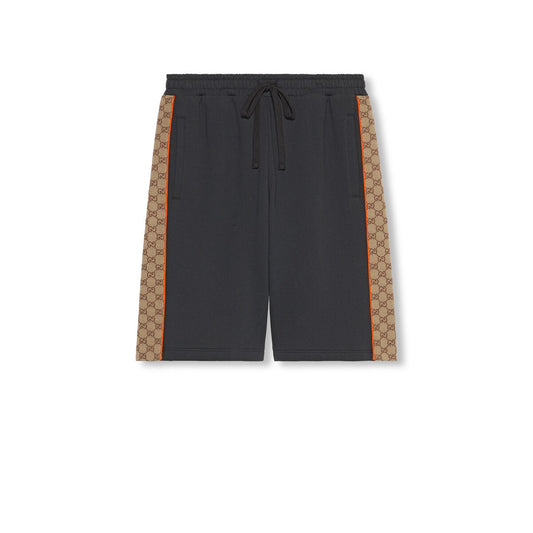 Gucci Cotton Jersey Shorts with GG Inserts