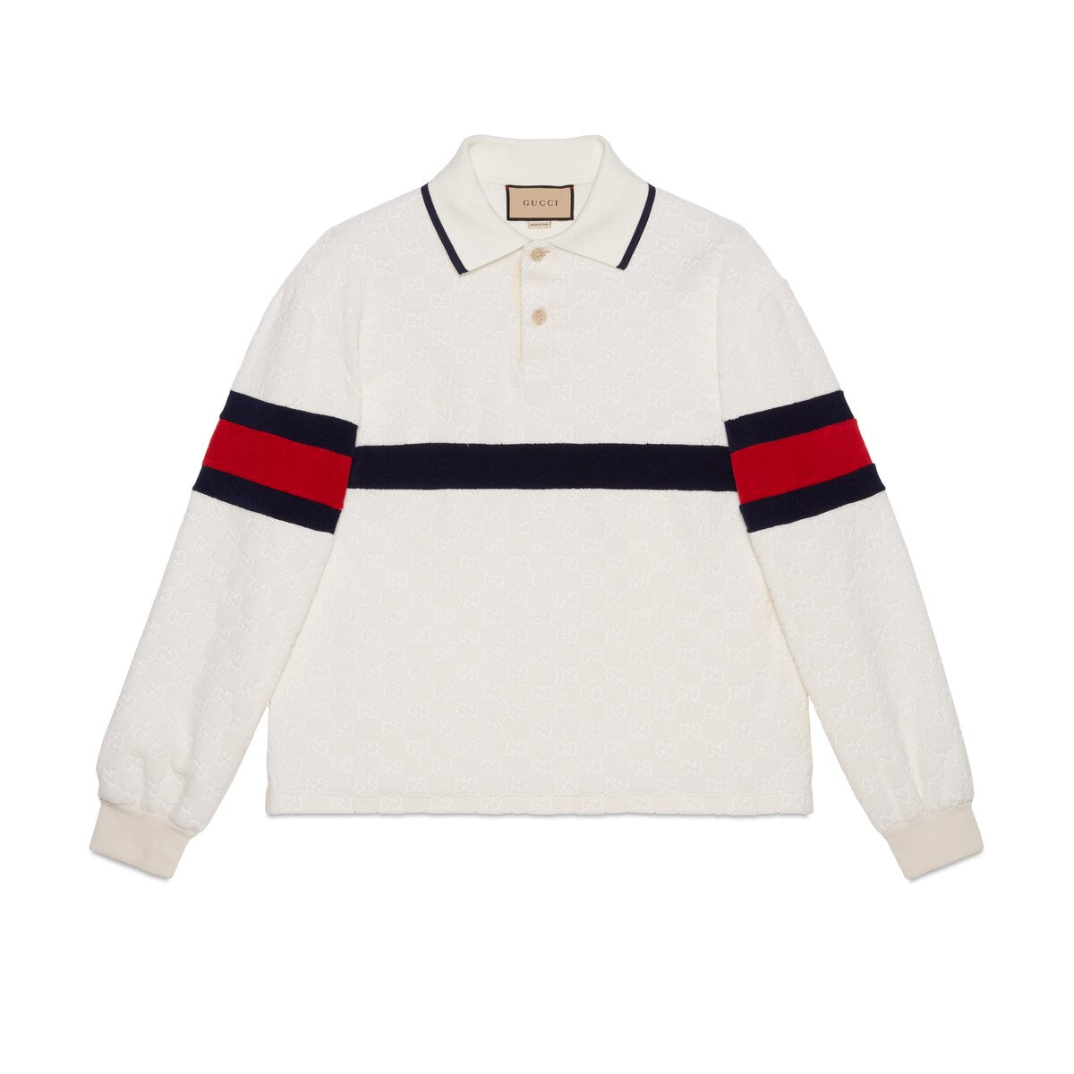 Gucci GG Cotton Terry Cloth Polo with Web