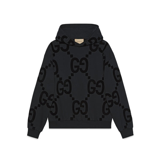 Gucci GG Flocked Print Cotton Fleece Sweatshirt