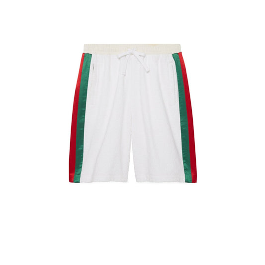 Gucci GG Cotton Terry Cloth Shorts with Web Detail