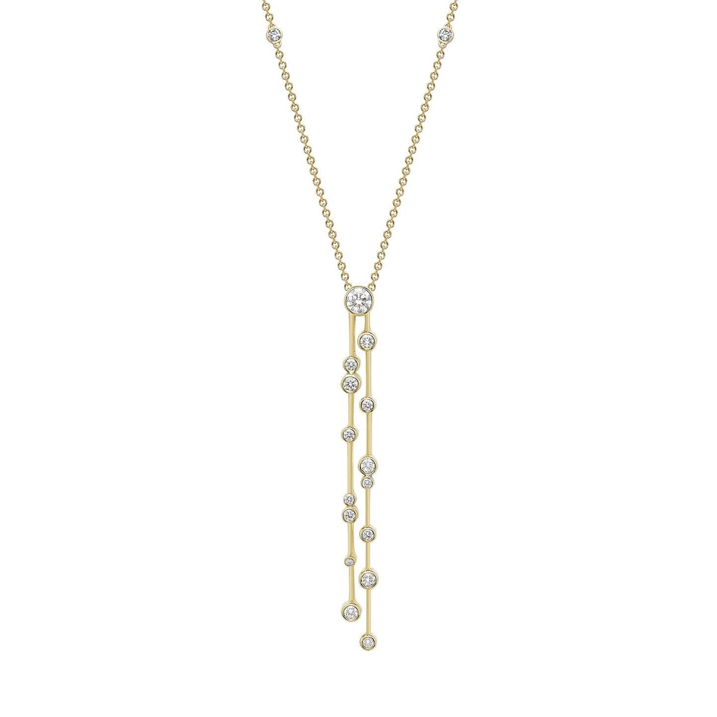 Raindance Double Drop Diamond Pendant