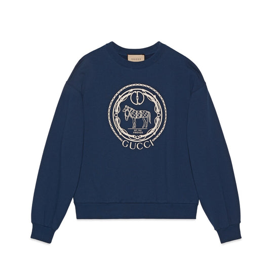 Gucci Cotton Jersey Sweatshirt with Embroidery