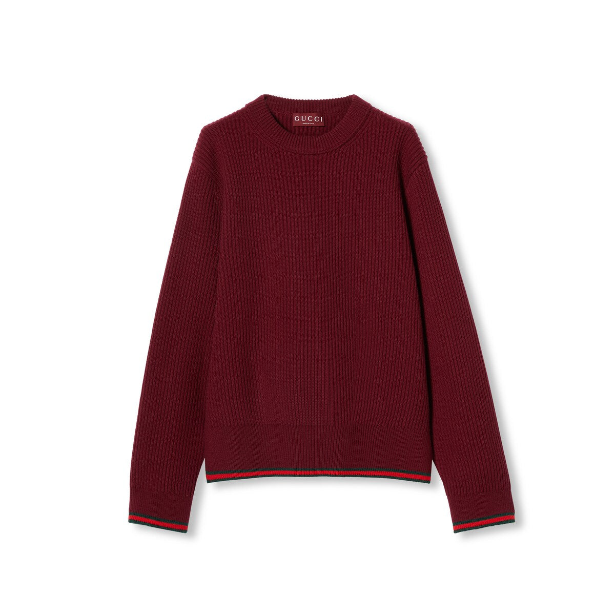 Gucci Wool Cashmere Rib Knit Sweater