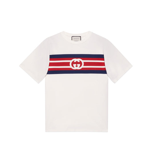 Gucci Interlocking G Stripe Print T-shirt