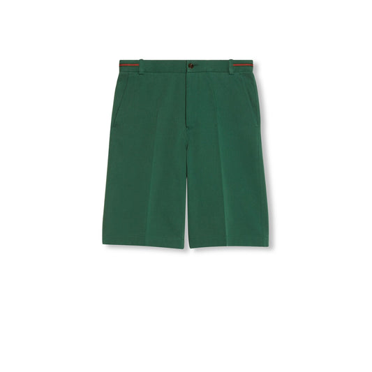 Gucci Cotton Shorts with Web Detail