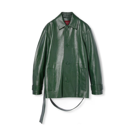 Gucci Shiny Leather Trench Coat