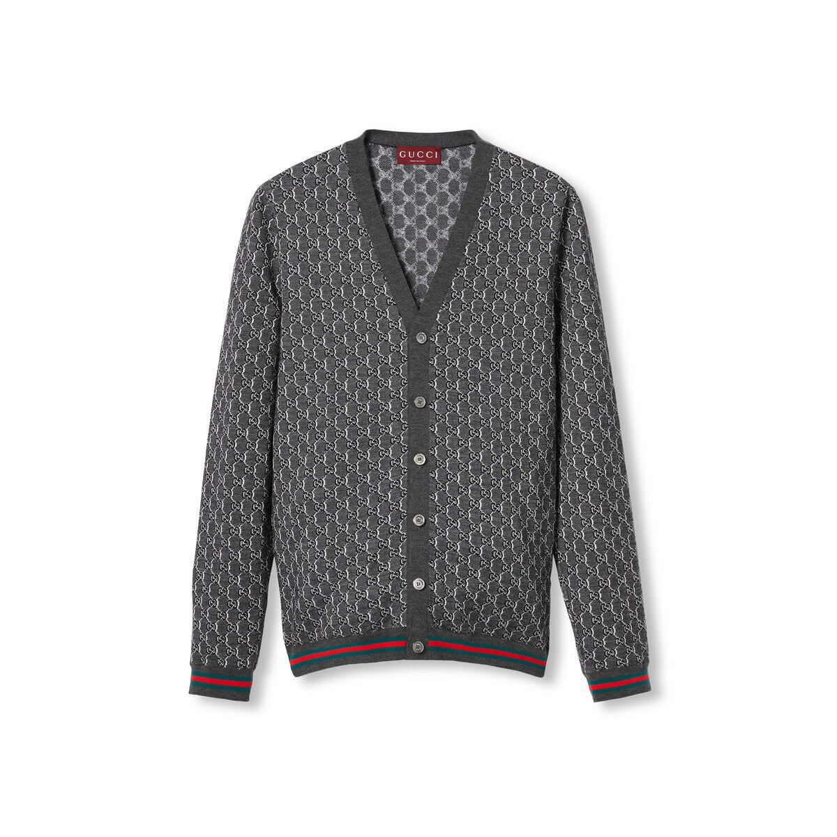 Gucci Wool And Silk Cardigan with GG Shadow