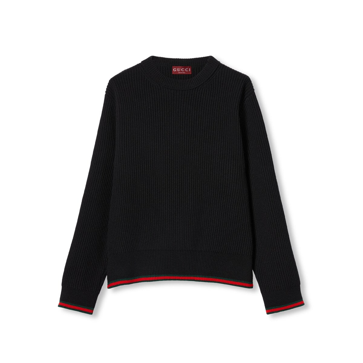 Gucci Wool Cashmere Rib Knit Sweater